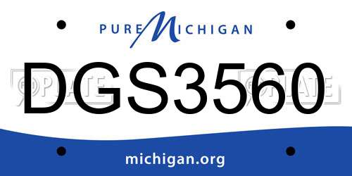 DGS3560 Michigan License Plate