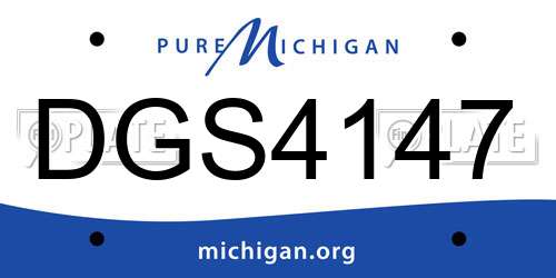 DGS4147 Michigan License Plate