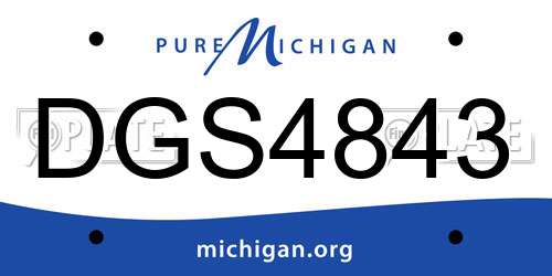 DGS4843 Michigan License Plate
