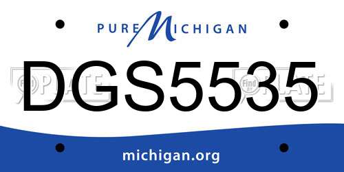 DGS5535 Michigan License Plate