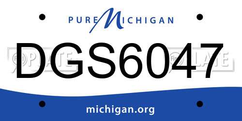 DGS6047 Michigan License Plate