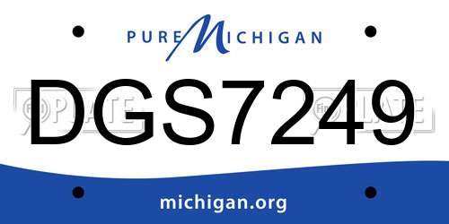 DGS7249 Michigan License Plate