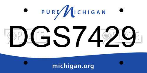 DGS7429 Michigan License Plate
