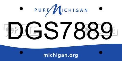DGS7889 Michigan License Plate