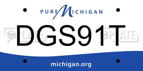 DGS91T Michigan License Plate