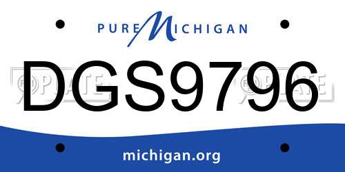 DGS9796 Michigan License Plate