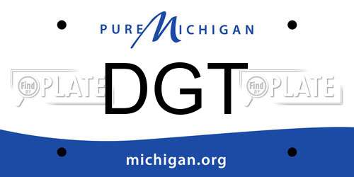 DGT Michigan License Plate