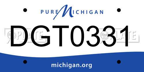 DGT0331 Michigan License Plate