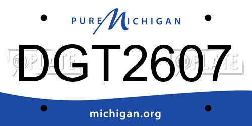DGT2607 Michigan License Plate