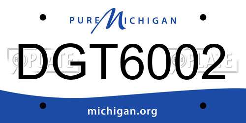 DGT6002 Michigan License Plate