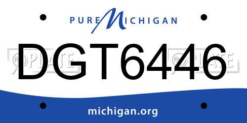 DGT6446 Michigan License Plate