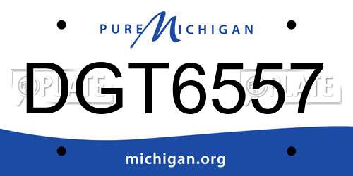 DGT6557 Michigan License Plate