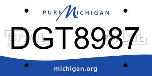 DGT8987 Michigan License Plate