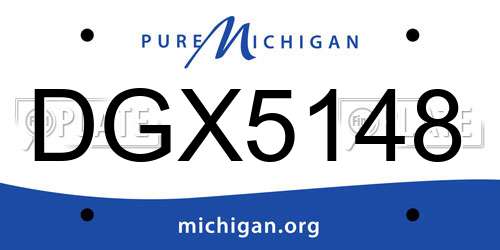 DGX5148 Michigan License Plate