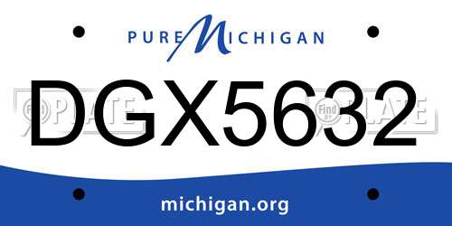 DGX5632 Michigan License Plate