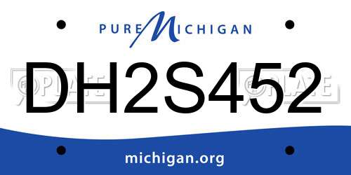 DH2S452 Michigan License Plate