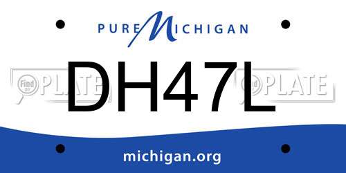 DH47L Michigan License Plate