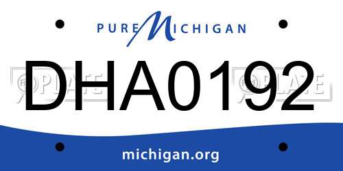 DHA0192 Michigan License Plate
