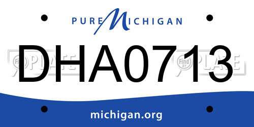DHA0713 Michigan License Plate