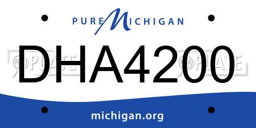 DHA4200 Michigan License Plate