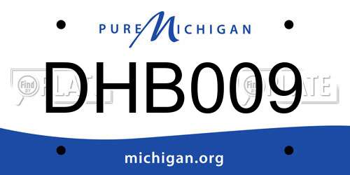 DHB009 Michigan License Plate