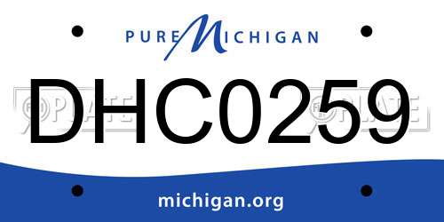 DHC0259 Michigan License Plate