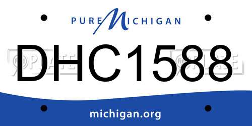 DHC1588 Michigan License Plate