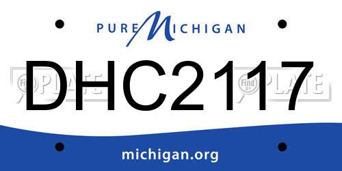 DHC2117 Michigan License Plate