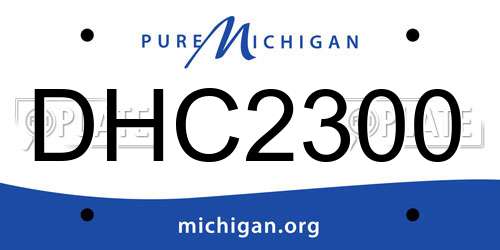 DHC2300 Michigan License Plate
