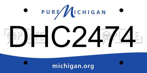 DHC2474 Michigan License Plate