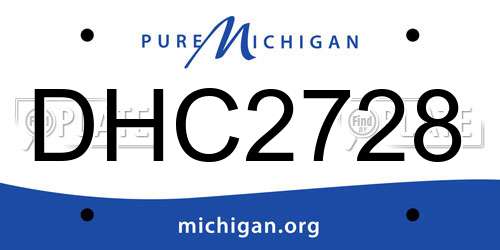 DHC2728 Michigan License Plate