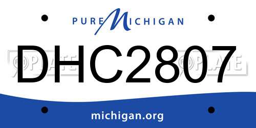 DHC2807 Michigan License Plate