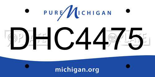 DHC4475 Michigan License Plate