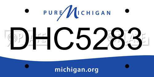DHC5283 Michigan License Plate