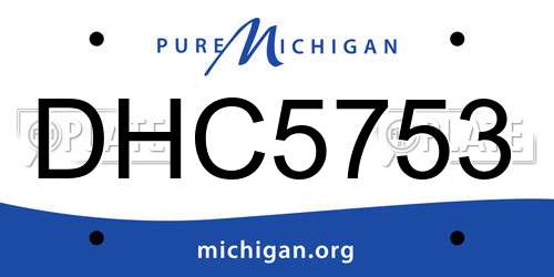 DHC5753 Michigan License Plate