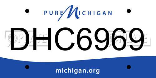 DHC6969 Michigan License Plate