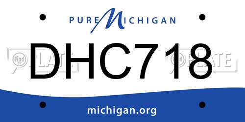 DHC718 Michigan License Plate