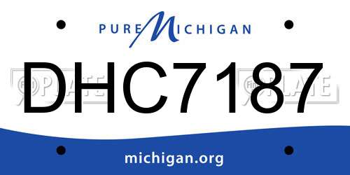 DHC7187 Michigan License Plate