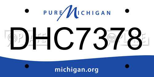 DHC7378 Michigan License Plate