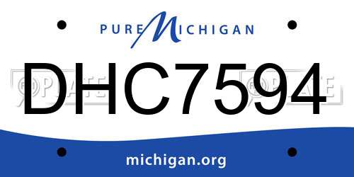 DHC7594 Michigan License Plate
