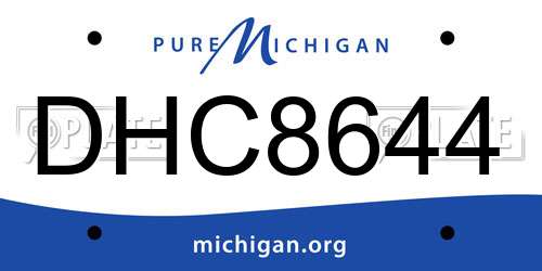 DHC8644 Michigan License Plate