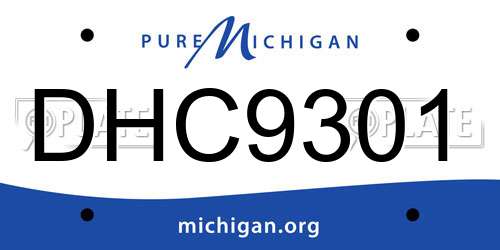 DHC9301 Michigan License Plate