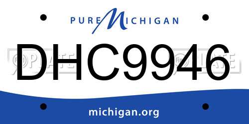 DHC9946 Michigan License Plate