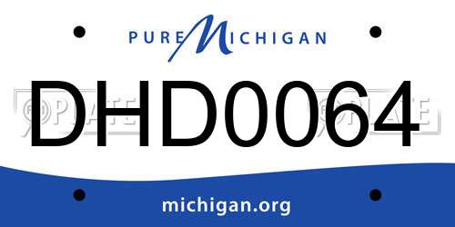 DHD0064 Michigan License Plate