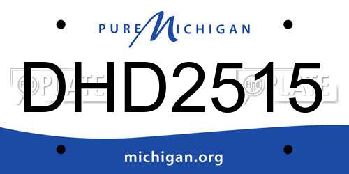 DHD2515 Michigan License Plate