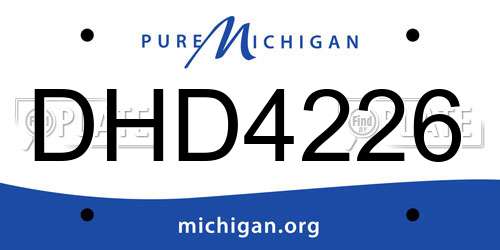 DHD4226 Michigan License Plate