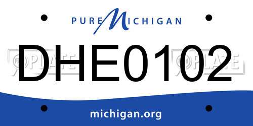 DHE0102 Michigan License Plate