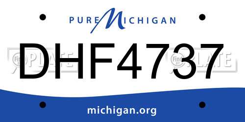DHF4737 Michigan License Plate