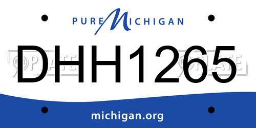 DHH1265 Michigan License Plate