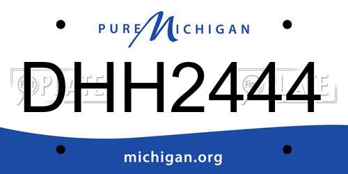 DHH2444 Michigan License Plate